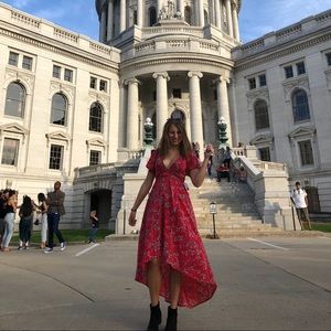 Cute Missguided Floral Wrap Dress